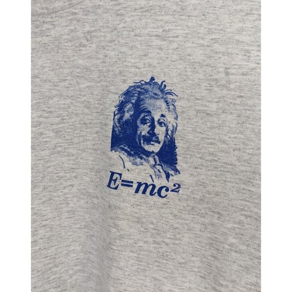 Vintage 90s Hanes Albert Einstein Engineer Graphic Tee / Size L / Made in USA - Picture 3 of 7